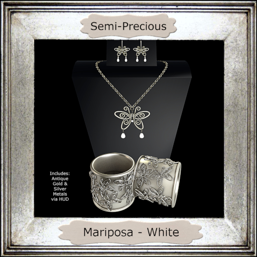 Semi-Precious - Mariposa - White (ADD ME)
