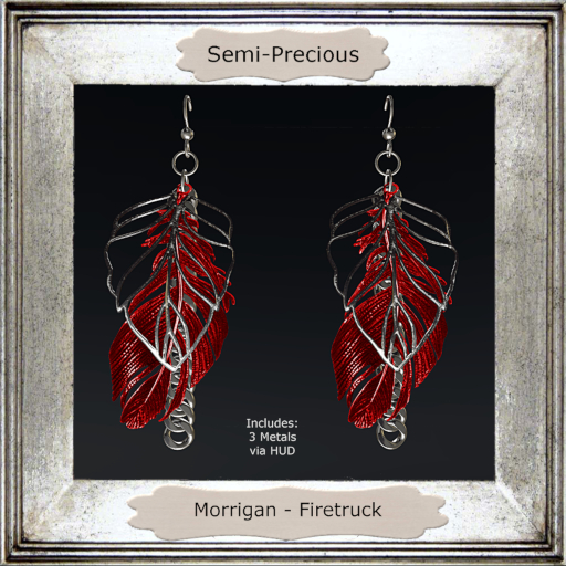 Semi-Precious - Morrigan Earrings - Firetruck (ADD ME)