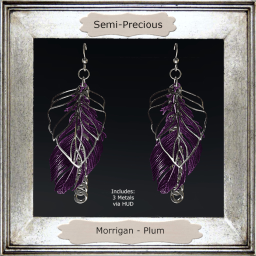 Semi-Precious - Morrigan Earrings - Plum (ADD ME)