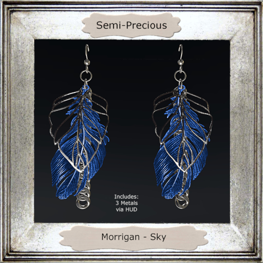 Semi-Precious - Morrigan Earrings - Sky (ADD ME)