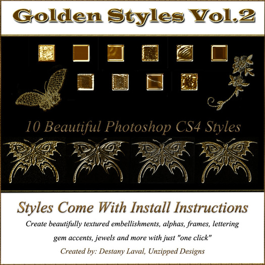 Golden Photoshop Styles Vol 2