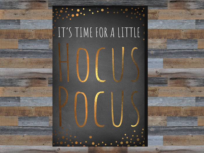 Second Life Marketplace Hocus Pocus Gold Halloween Chalk Board Sign