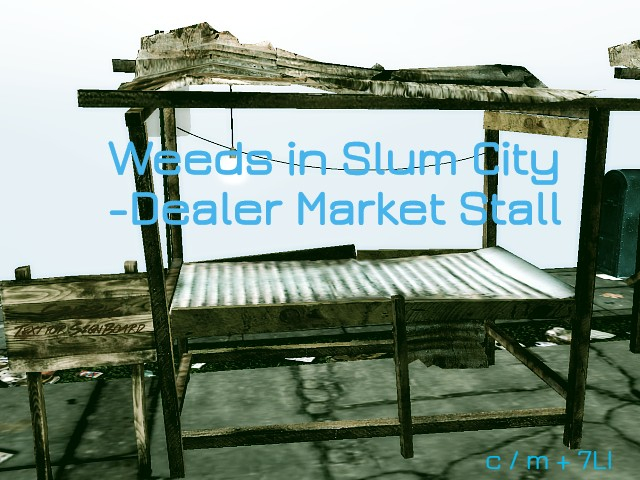 [AE] Prefab Store - Weeds in Slum City Dealer Market Stand