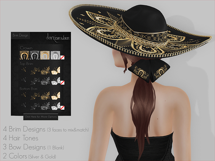 [[dD]] Mexican Hat w/Ponytail - Blonde/Black