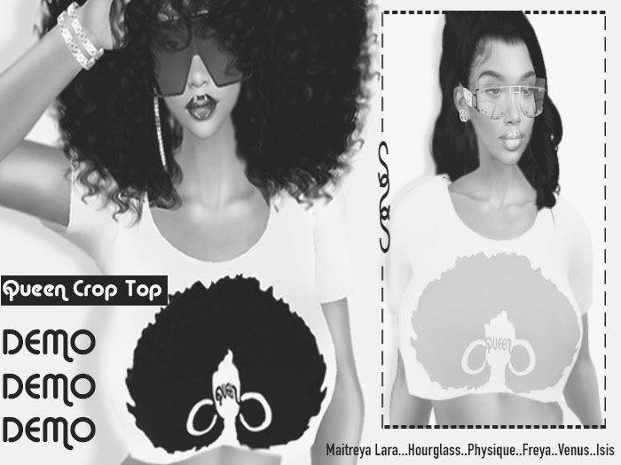 SS$ ::  QUEEN DEMO CROP TOP