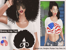 SS$ :: QUEEN USA CROP TOP