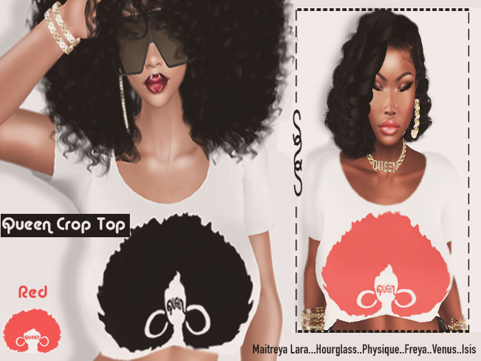 !S$ :: QUEEN RED CROP TOP
