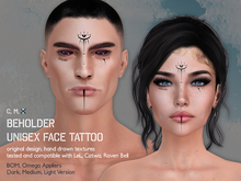 Beholder Face Tattoo - BOM & Omega - LeLutka, Catwa, Raven Bell Compatible