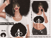 !S$ :: QUEEN BLACK CROP TOP