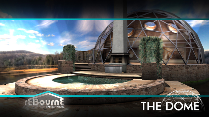 reBourne - The Dome - Modern contemporary eco dome home UNFURNISHED ( + pool ) ( GROUND AND SKYBOX INCLUDED )