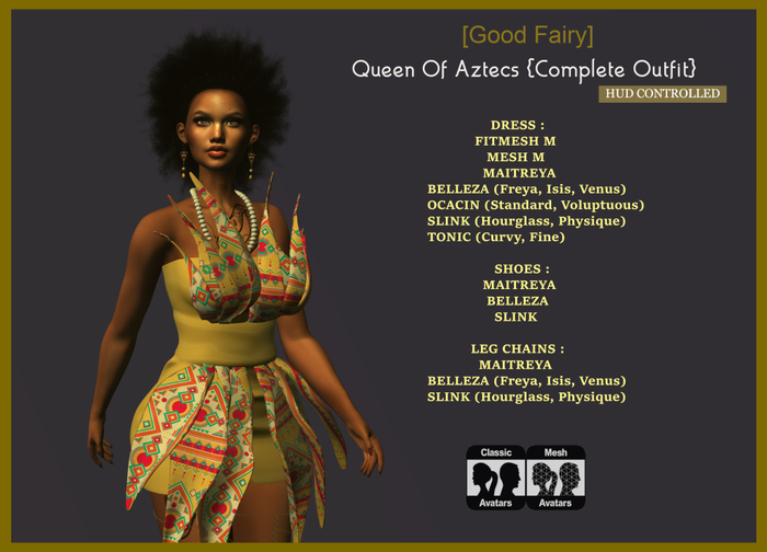 [Good Fairy] - Queen Of Aztecs {Complete Outfit}