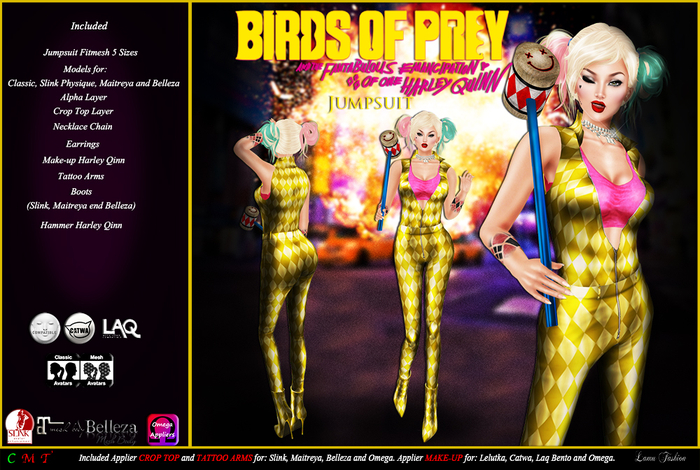 -Lamu Fashion-Outfit *Harley Quinn Birds of Prey Jumpsuit* DEMO