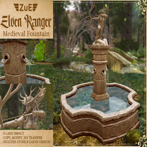 ::ZuE:: Elven Ranger Medieval Fountains - 2 pack (ADD)