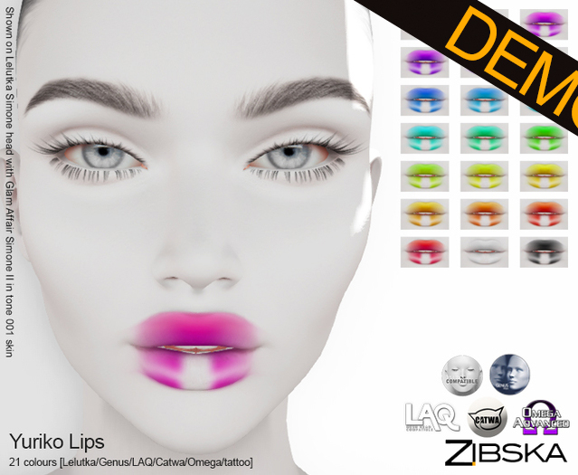 Zibska ~ Yuriko Lips [no trans] ~ wear me Demo