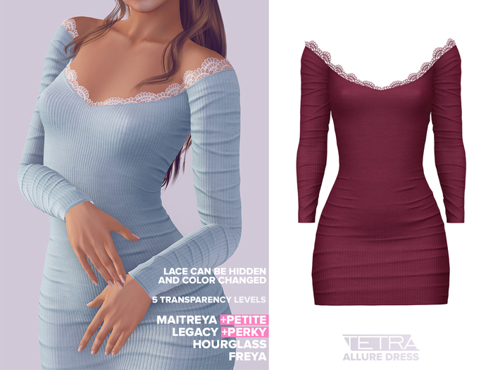 TETRA - Allure dress (Wine)
