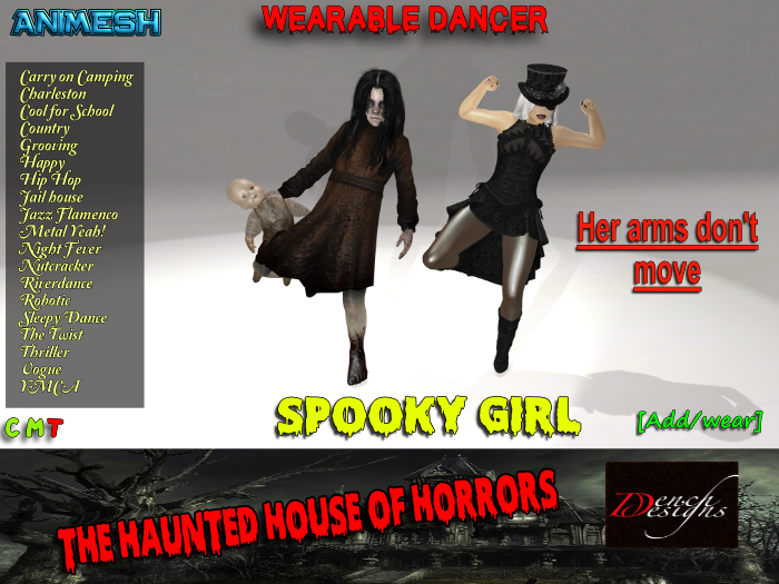 *Dench Designs* Animesh Dancer Spooky Girl