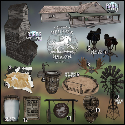 [Kres] Red Fife Ranch Full Set inc 2 RARES