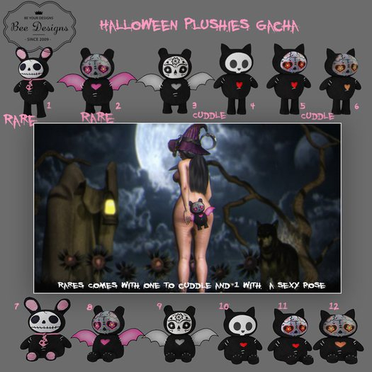 Bee Designs Halloween Plushies Gacha 2 RARE