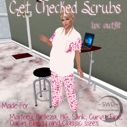 ~SWD~ Get Checked Scrubs (add)