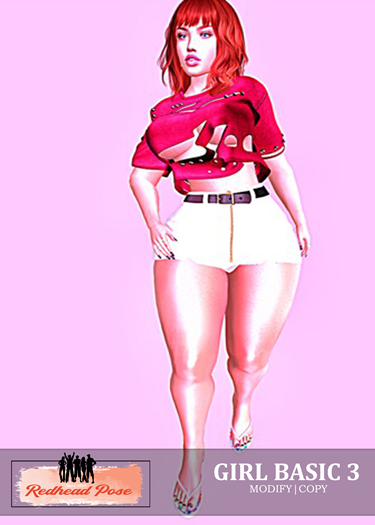 [REDHEAD POSE] GIRL BASIC 3