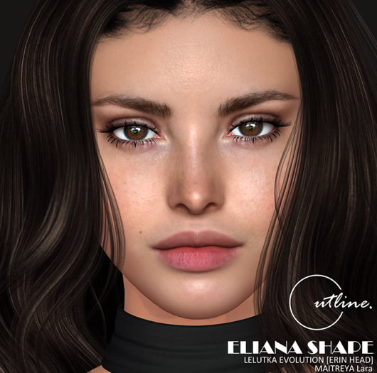 OUTLINE - Eliana Shape [Lelutka Evolution. Erin Head]]