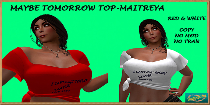 MAYBE TOMORROW TIED CROP TOPS IN TWO COLORS
