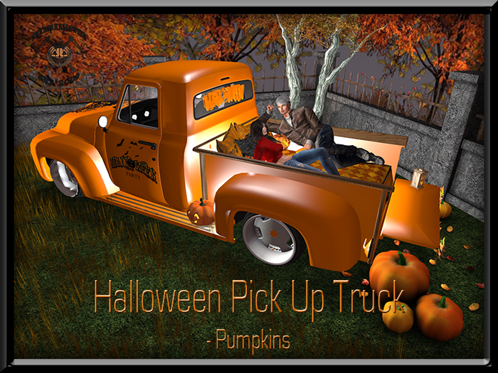 khargo halloween pick up truck - pumpkins - boxed