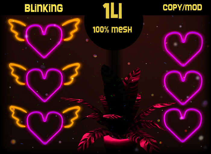 [Liquid Sugar] Neon Hearts Signs (boxed)