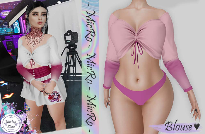 - MicRo - Blouse Lona Vinous Pink