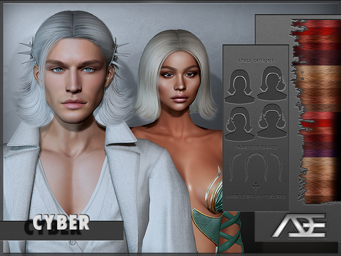 Ade - Cyber Hairstyle (Reds)