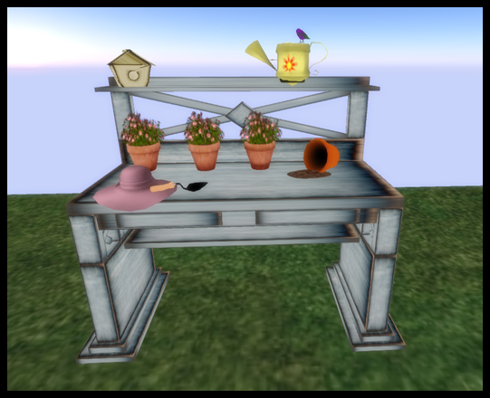 Spring time gardening table