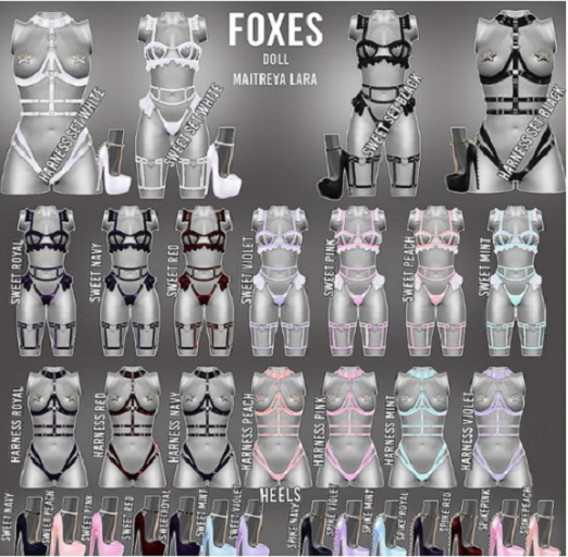 Foxes Doll Harmes Black RARE