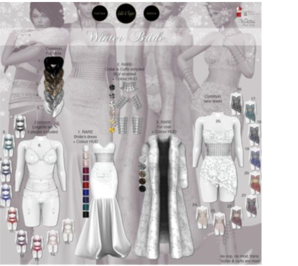 S&P Winter Bride lingerie 7.black Lara (rez to unpack)