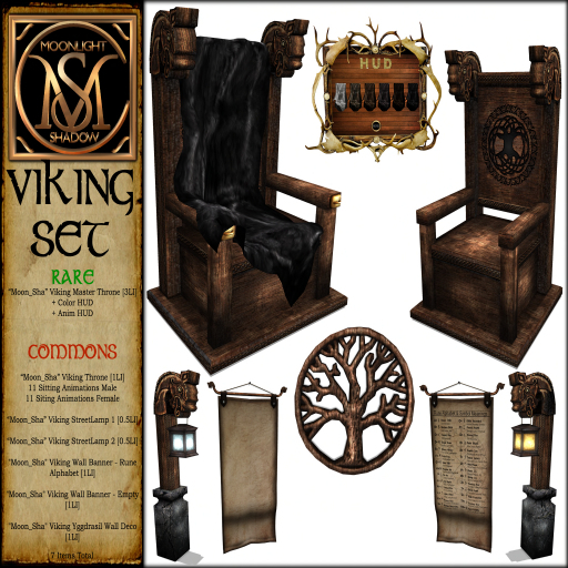 "Moon_Sha" Viking Wall Banner - Empty <<COMMON>>