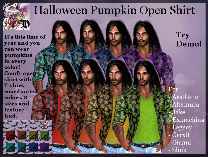 Halloween Pumpkin Open Shirt (ADD ME)