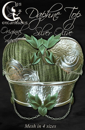 *LE* Daphne Top Silver Olive