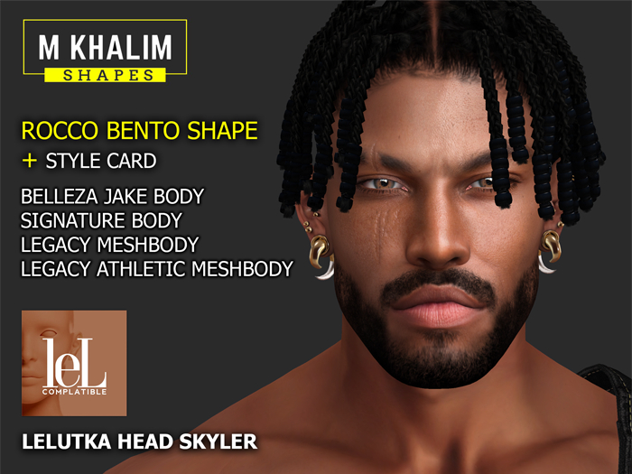 ROCCO MALE SHAPE FOR LELUTKA HEAD SKYLER