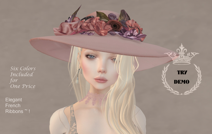 DEMO Victorian Tea Garden Hats ~ 6 Colors Included