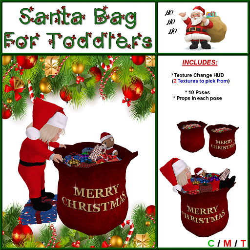 Toddlers Santa Bag with Texture Hud (Box)