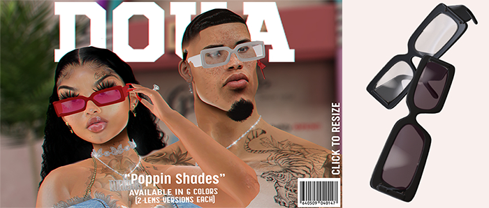 Doua.// unpacker. Poppin Shades Black (wear me)