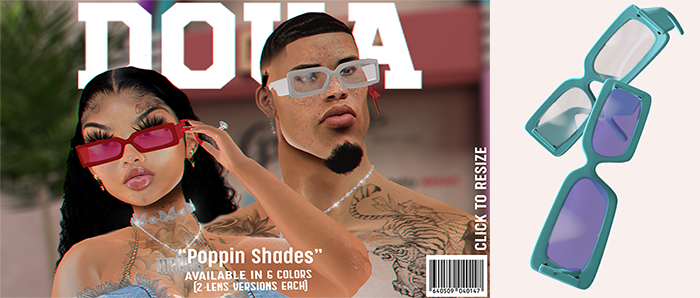 Doua.// unpacker. Poppin Shades  Blue (wear me)