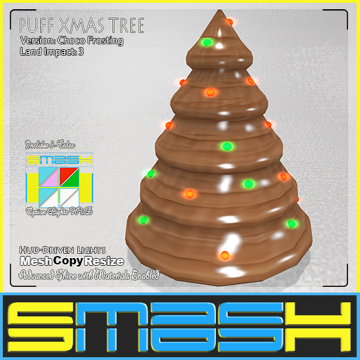 SMASH - Puff Xmas Tree (Chocolate Frosting)