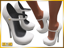 C.CHANTAL White Mary Jane Pumps REEPERBAHN [Maitreya]