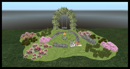 garden with multipose menu for couples and friends