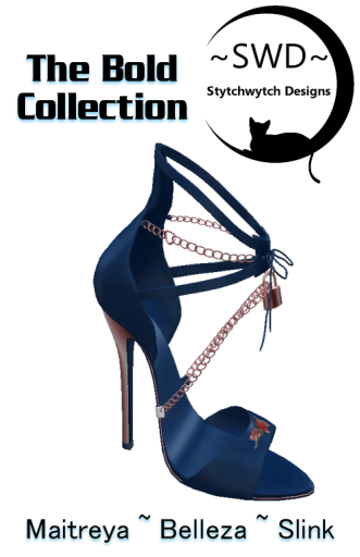 ~SWD~ Bold Shoes *Denim & Roses (add me)