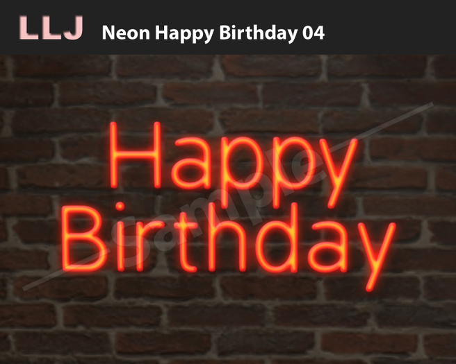 LLJ Neon Happy Birthday 04