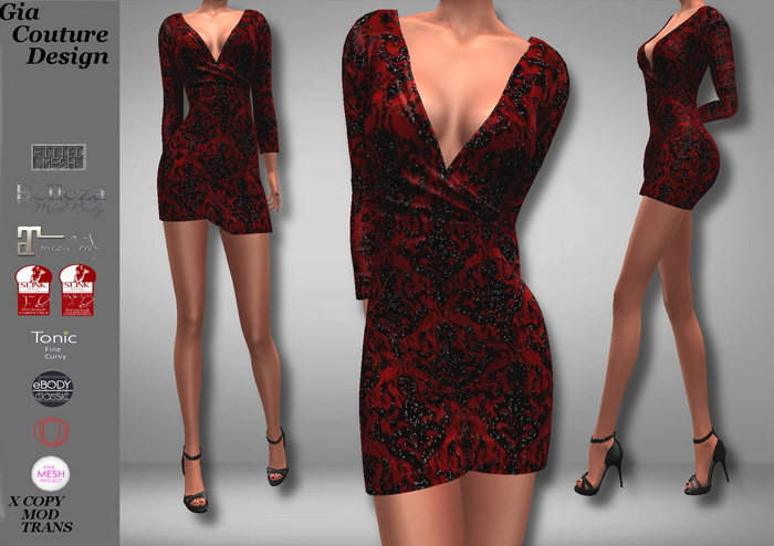 "GCD" Phyllis Cocktail Dresses Red