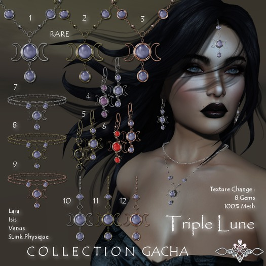 Nord Embel'Lys  Triple Lune 2 Necklace RARE