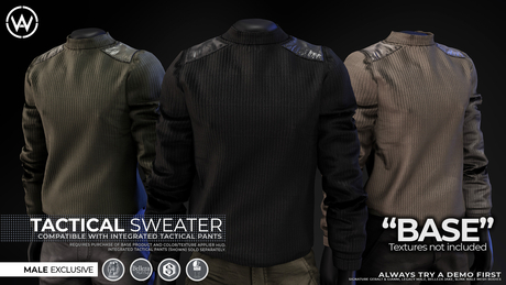Second Life Marketplace - [WAZ] Tactical Sweater (BASE)