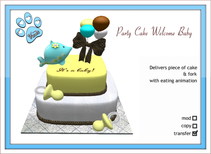 ~FP@ws! Party Cake Welcome Baby